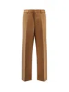 Ami Alexandre Mattiussi Ami Paris Straight-leg Pleated Tailored Trousers In Brown
