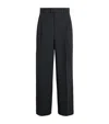 Ami Alexandre Mattiussi Wide-leg Pleated Virgin Wool-tricotine Trousers In Black
