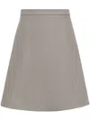 AMI ALEXANDRE MATTIUSSI VIRING-WOOL BLEND A-LINE SKIRT