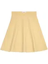 Ami Alexandre Mattiussi Viring-wool Blend A-line Skirt In Yellow