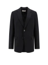Ami Alexandre Mattiussi Fitted Blazer With Single Button Front In Black