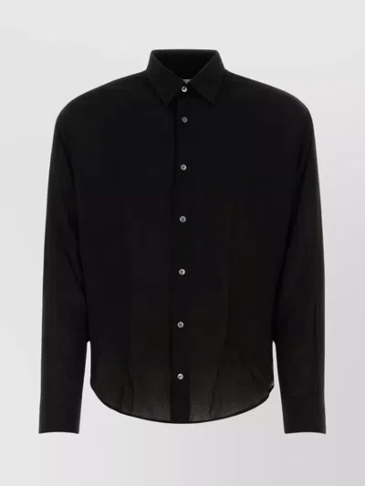 Ami Alexandre Mattiussi Viscose Shirt Long Sleeves In Black