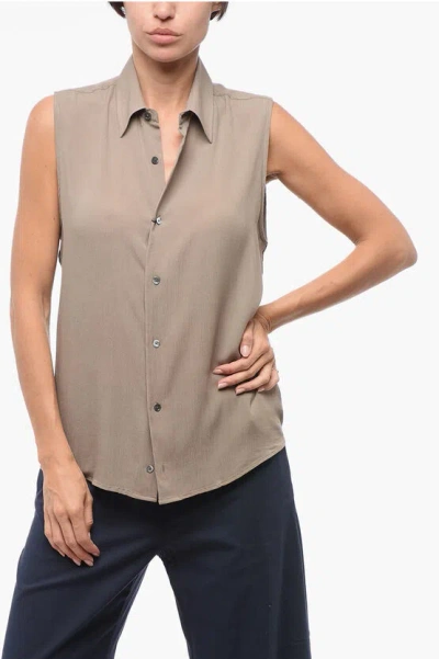 Ami Alexandre Mattiussi Viscose Sleeveless Shirt