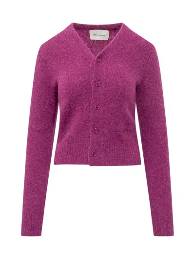 Ami Alexandre Mattiussi V-neck Cardigan In Multi