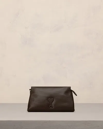 Ami Alexandre Mattiussi Voulez-vous Pouch Brown In Dark Coffee