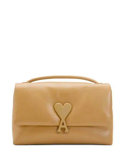 Ami Alexandre Mattiussi Voulez-vous Shoulder Bag In Neutral