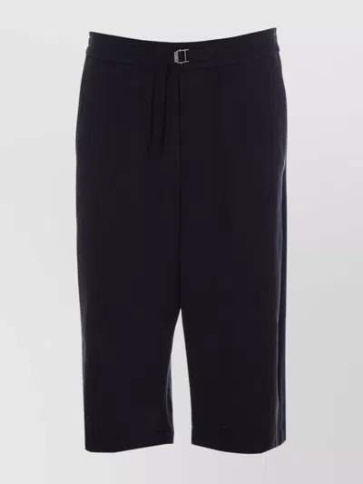 Ami Alexandre Mattiussi Waist Belted Knee Length Shorts With Pockets In Black