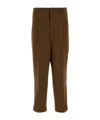 Ami Alexandre Mattiussi Tailored Wool Trousers Pleated Front In Brown