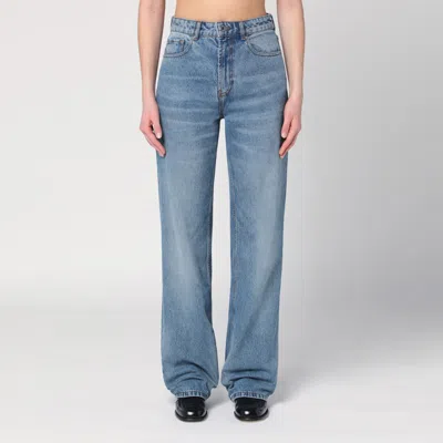 Ami Alexandre Mattiussi Washed Blue Denim Jeans In Light Blue