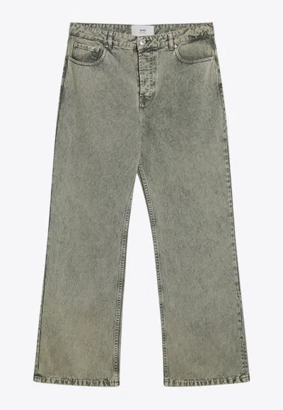 AMI ALEXANDRE MATTIUSSI WASHED WIDE-LEG JEANS