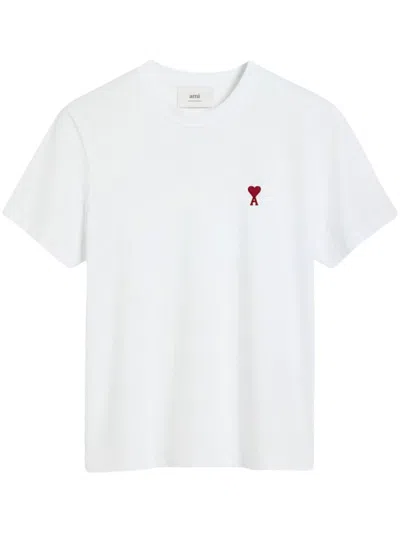 Ami Alexandre Mattiussi White Ami De Coeur Cotton T-shirt
