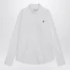 Ami Alexandre Mattiussi Long Sleeve Shirt With Heart Design And Collar In Red