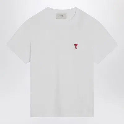 AMI ALEXANDRE MATTIUSSI WHITE AMI DE COEUR T-SHIRT