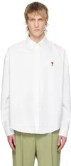 Ami Alexandre Mattiussi Ami Paris De Coeur Shirt In 168 Natural White