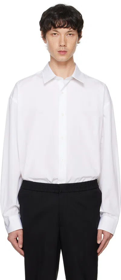 Ami Alexandre Mattiussi White Boxy Fit Shirt In White/100