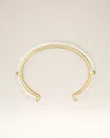 Ami Alexandre Mattiussi White Brass Hammered Lacquered Bracelet White In White