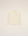 Ami Alexandre Mattiussi White Cotton Ami De Coeur Crewneck Sweatshirt White In Neutral