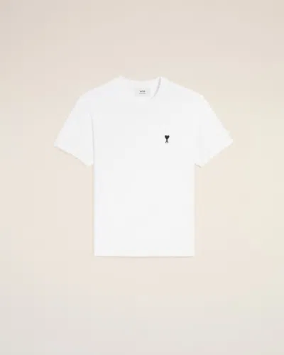 Ami Alexandre Mattiussi Ami Paris Men Ami De Coeur T-shirt In Organic Cotton Jersey In White