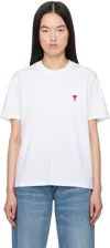Ami Alexandre Mattiussi Ami Paris Ami Paris De Coeur Cotton T-shirt In White/100