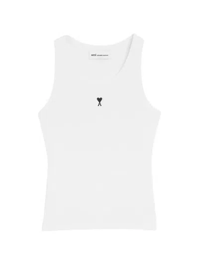 Ami Alexandre Mattiussi White Cotton Ami De Coeur Tank Top