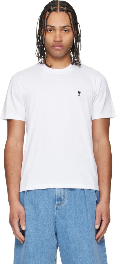 Ami Alexandre Mattiussi Ami Ami De Coeur Crewneck T-shirt In White