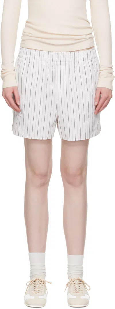 Ami Alexandre Mattiussi White Cotton Elasticated Shorts