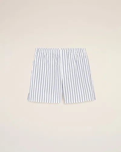 Ami Alexandre Mattiussi White Cotton Elasticated Shorts White In Multi