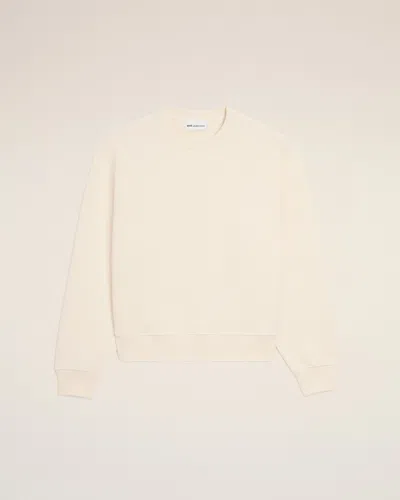 Ami Alexandre Mattiussi White Cotton Embossed Ami De Coeur Sweatshirt White In Brown