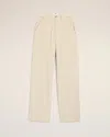 Ami Alexandre Mattiussi White Cotton Large Fit Trousers White In White