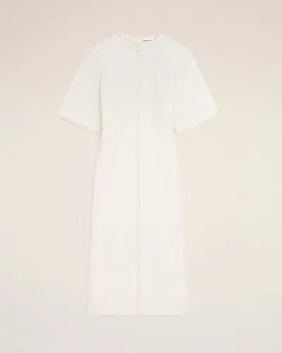 Ami Alexandre Mattiussi White Cotton Long Fitted Dress White