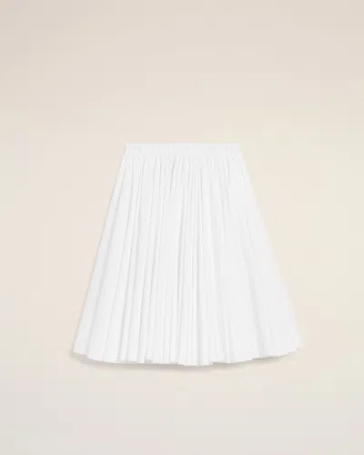 Ami Alexandre Mattiussi Ami Paris Cotton Midi Corolla Skirt In White