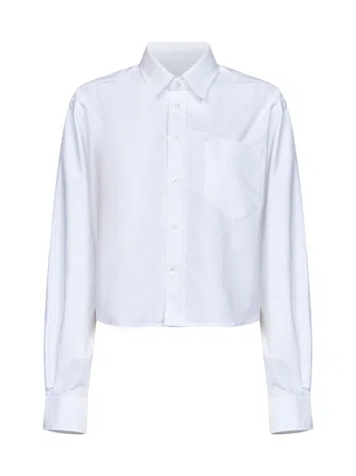 Ami Alexandre Mattiussi Long Sleeve Wide Shirt Dress Adc In White
