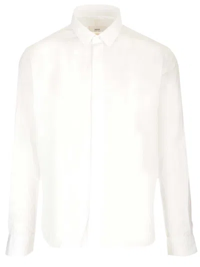 Ami Alexandre Mattiussi White Cotton Shirt In Blanc