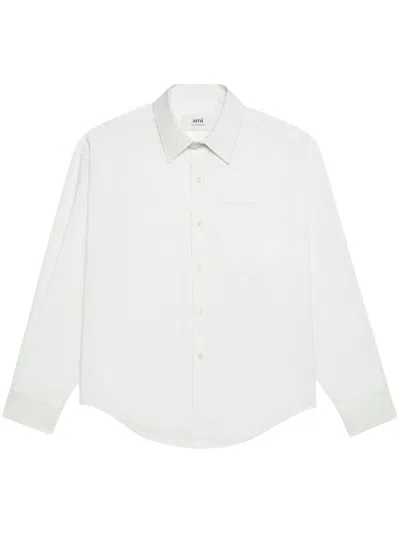 Ami Alexandre Mattiussi Cotton Poplin Shirt In White