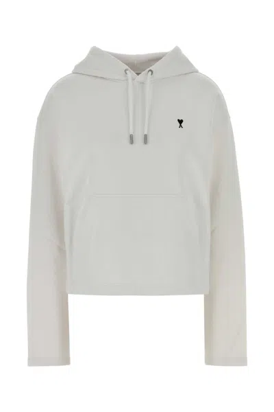 Ami Alexandre Mattiussi White Cotton Sweatshirt