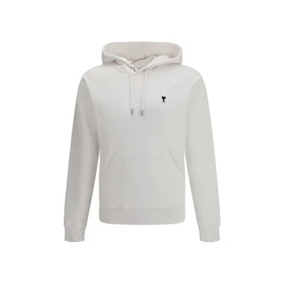 Ami Alexandre Mattiussi Ami Paris Men Ami De Coeur Cotton Hoodie In White