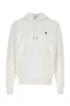 Ami Alexandre Mattiussi Long-sleeved Hooded Sweatshirt In Neutral