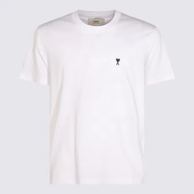 Ami Alexandre Mattiussi Ami Paris Men Ami De Coeur T-shirt In Organic Cotton Jersey In White