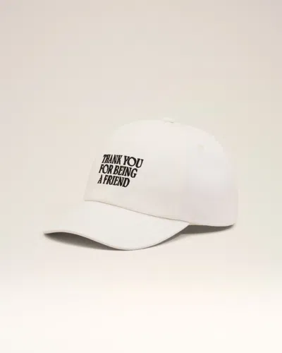 Ami Alexandre Mattiussi White Cotton Thank You For Being A Friend Embroidery Cap White