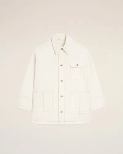 Ami Alexandre Mattiussi White Cotton Worker Jacket White
