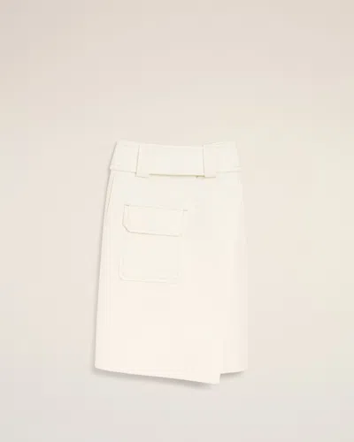 Ami Alexandre Mattiussi White Cotton Wrap Skirt White