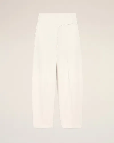 Ami Alexandre Mattiussi White Cotton Wrapped Belted Ballon Fit Jeans White In Neutral