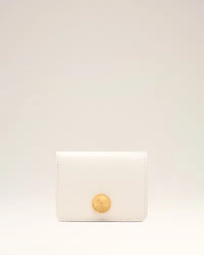 Ami Alexandre Mattiussi White Cow Leather Carrousel Folded Wallet White