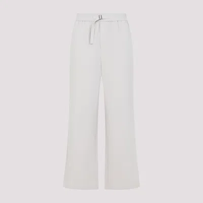 AMI ALEXANDRE MATTIUSSI WHITE ELASTIC WAIST PANT