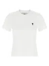 Ami Alexandre Mattiussi Ami Paris Ami Paris De Coeur Cotton T-shirt In White