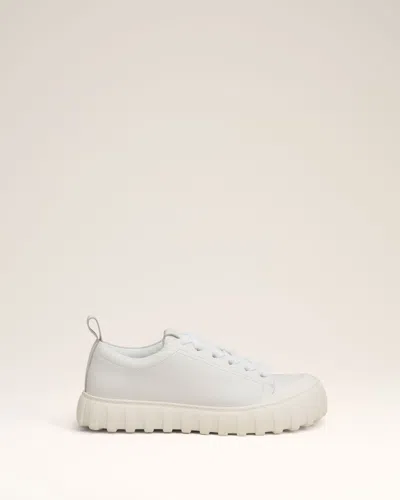 Ami Alexandre Mattiussi White Leather Low Top Tempo Sneakers White