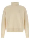 Ami Alexandre Mattiussi Turtleneck Sweater Featuring Long Sleeves And Ribbed Edges In White