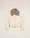 Ami Alexandre Mattiussi White Nylon Padded Bomber White In Green