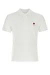Ami Alexandre Mattiussi Organic Cotton Ami De Coeur Polo Shirt In White