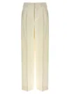 Ami Alexandre Mattiussi Pleated Trousers With Back Pockets And Belt Loops In White